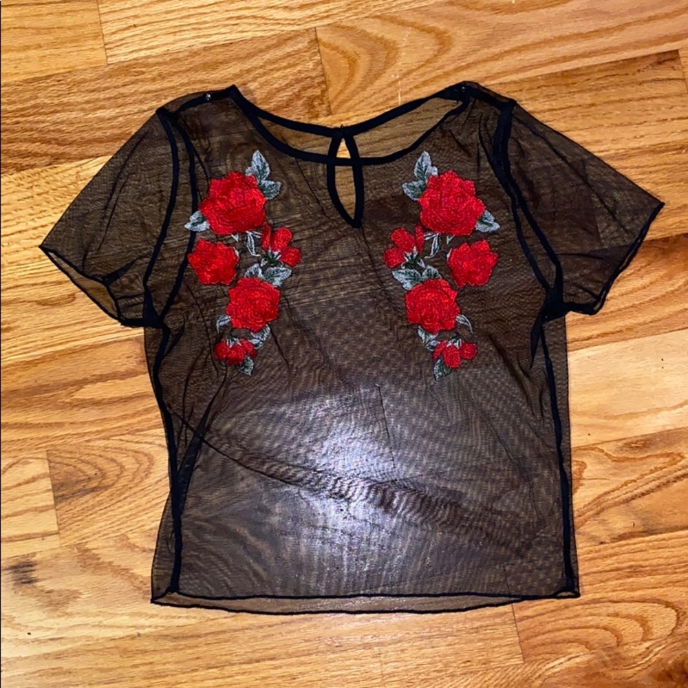 Hollister Sheer Rose Shirt